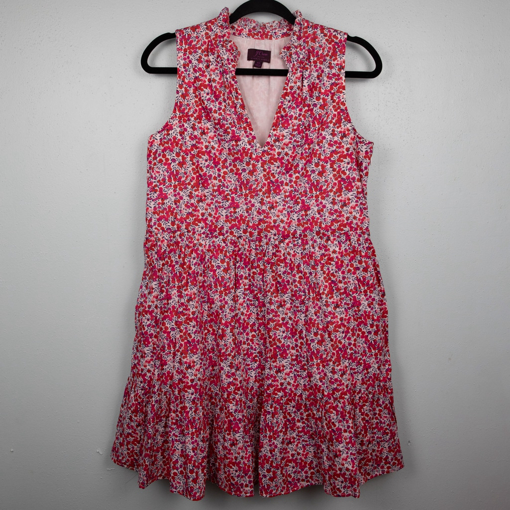 J. Crew Liberty Fabric Rebecca floral tiered shift dress-XS